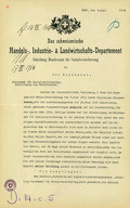 Antrag an den Bundesrat von 1914 betreffend Überstunden im Bundesamt für Sozialversicherungen.